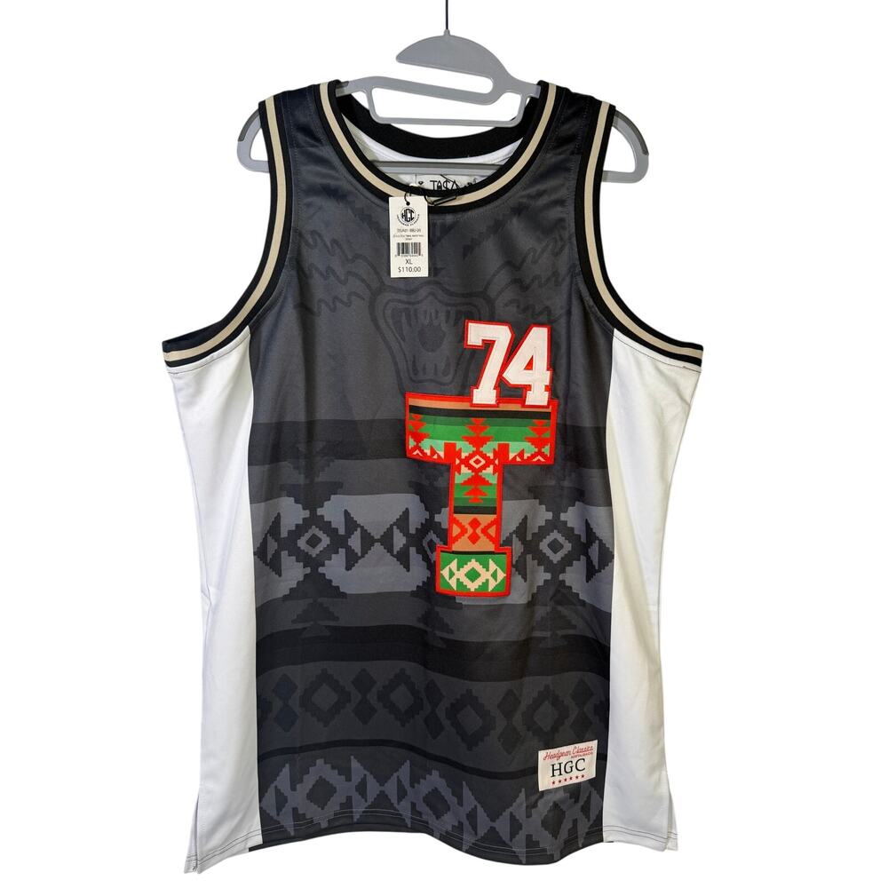 Headgear Classics Taos Pueblo #74 Tribal Basketball Jersey Men's XL NWT